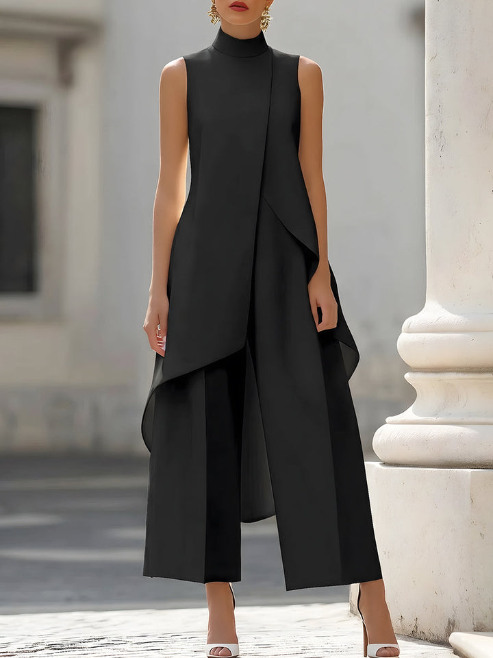 Asymmetrisches, ärmelloses Oberteil und Hose