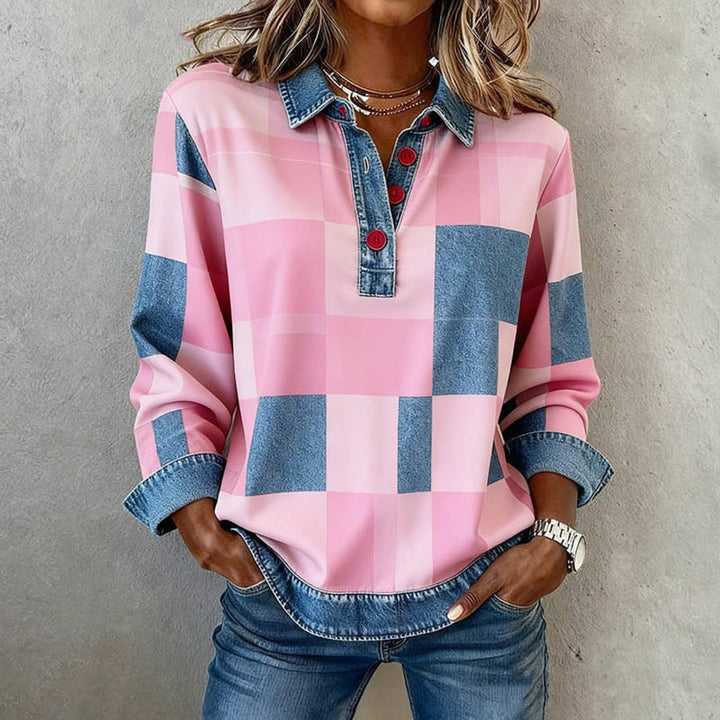 Marieke - Vintage-Sweatshirt mit Karomuster