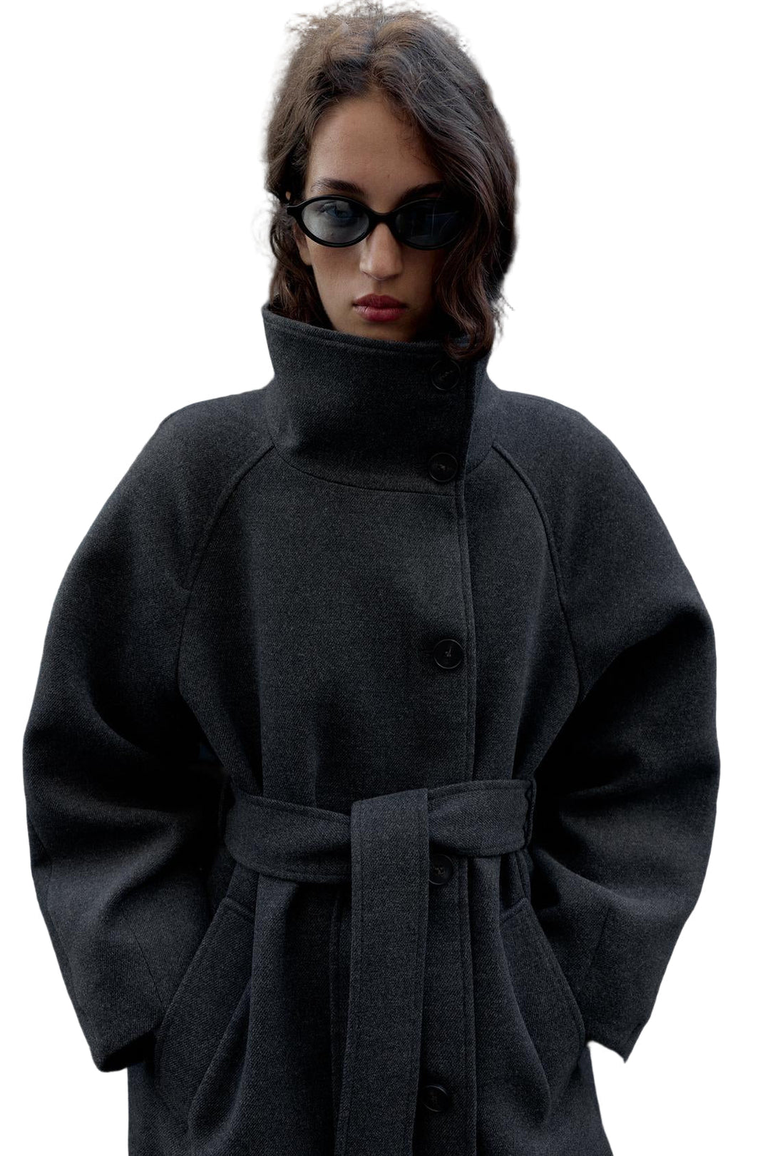 ADRIANA - Wollmantel mit Gürtel