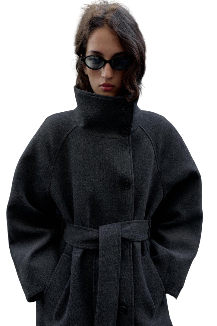 ADRIANA - Wollmantel mit Gürtel