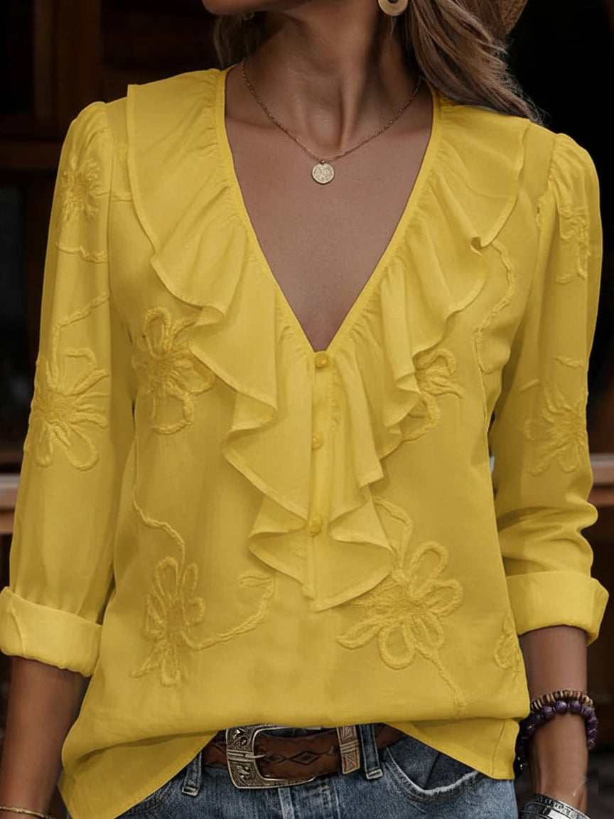 Bella - Florale Retro Bluse