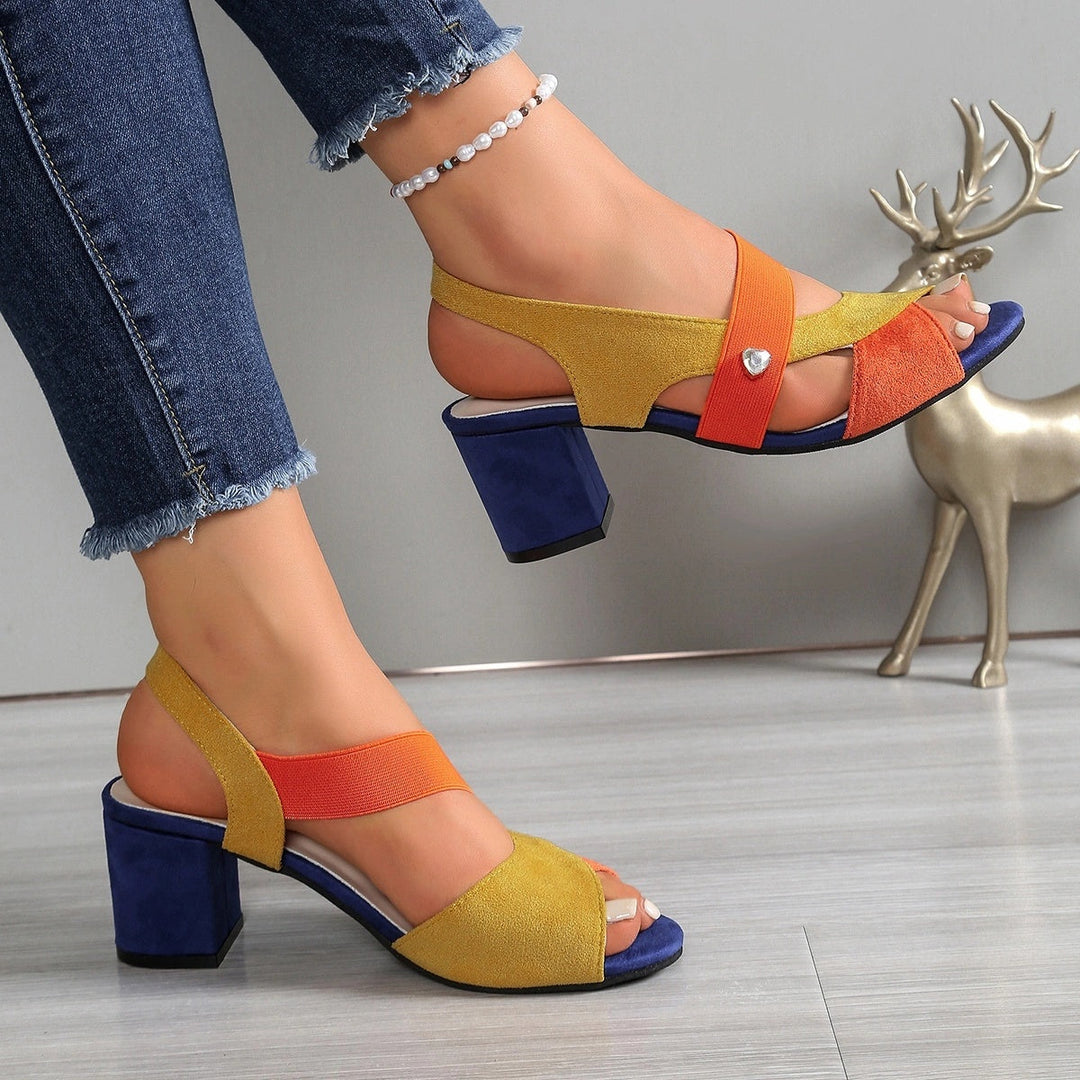 Elara - Kreuzriemen Komfort Heels