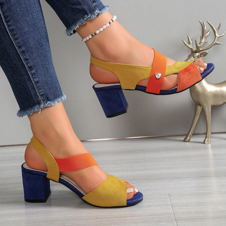 Elara - Kreuzriemen Komfort Heels
