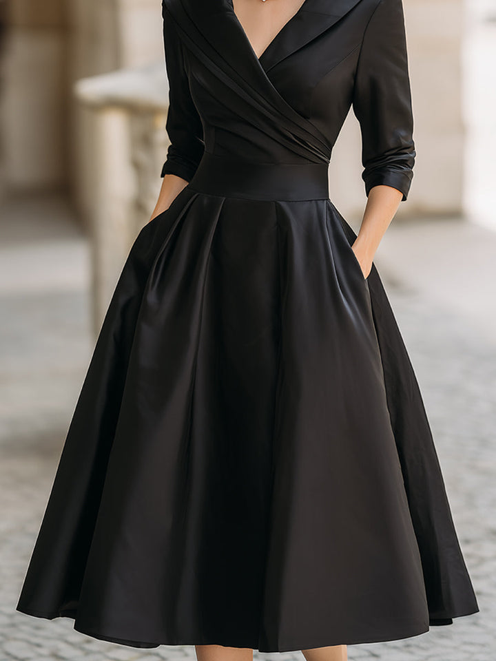 Vintage-inspiriertes Midikleid aus Satin mit