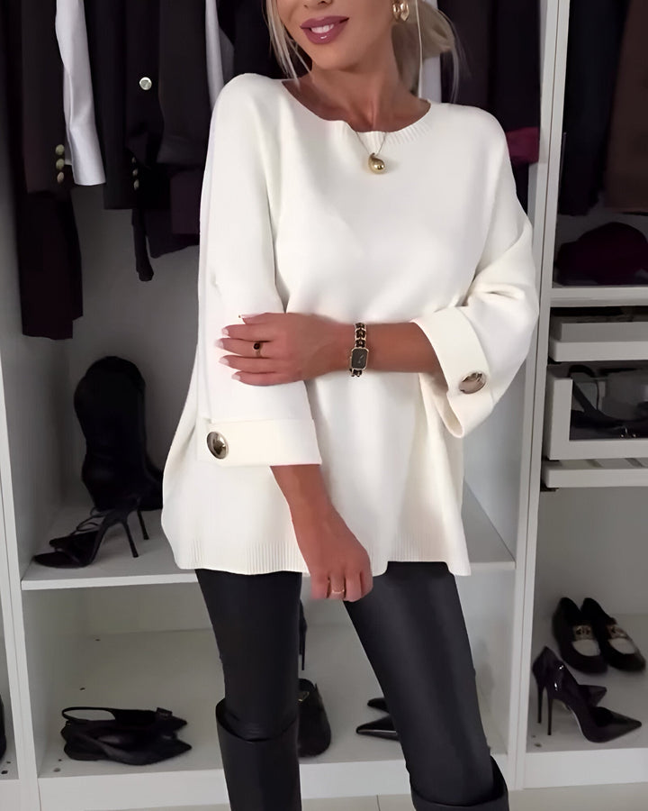 Lucía - Weicher Pullover mit Knopfdetails