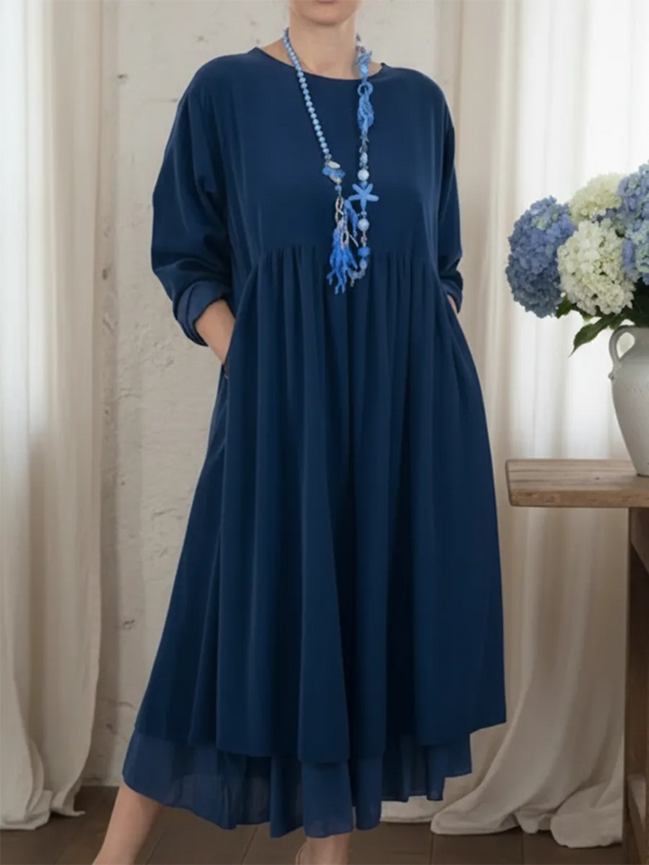 Marlene - Fliessendes Midi-Kleid mit sanfter