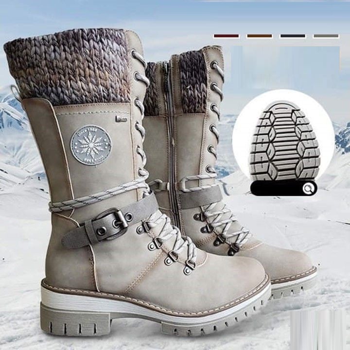 FrostLuxe - Wasserdichte Schnürstiefel in mittlerer