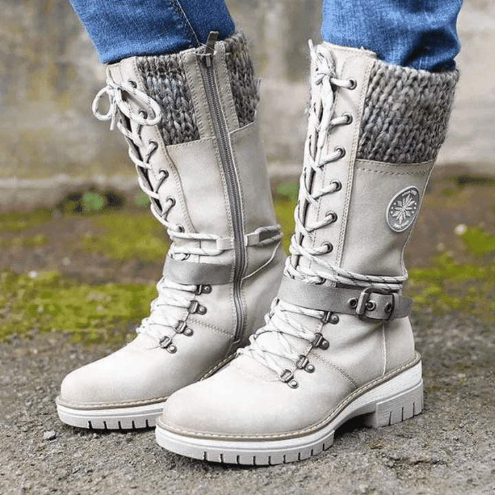 FrostLuxe - Wasserdichte Schnürstiefel in mittlerer