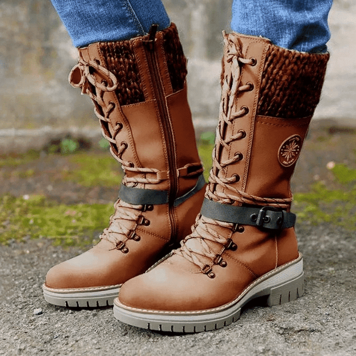 FrostLuxe - Wasserdichte Schnürstiefel in mittlerer