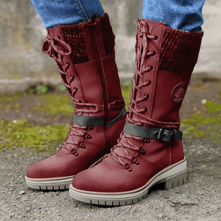 FrostLuxe - Wasserdichte Schnürstiefel in mittlerer