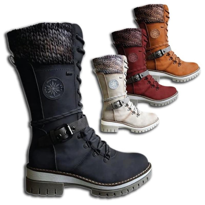 FrostLuxe - Wasserdichte Schnürstiefel in mittlerer