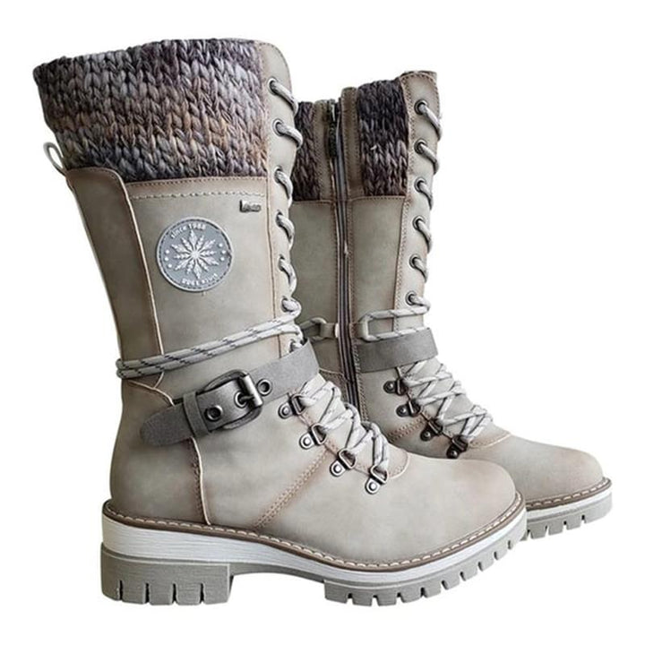 FrostLuxe - Wasserdichte Schnürstiefel in mittlerer