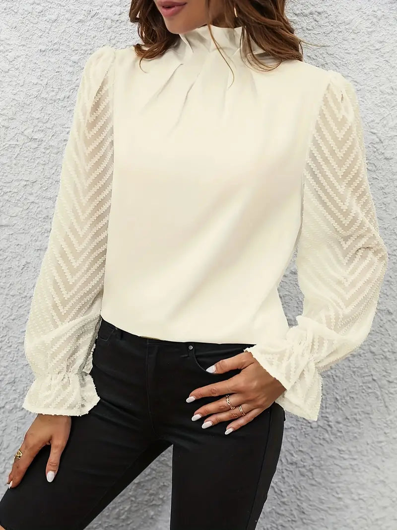 Kolbrun - Schicker plissierter top mit