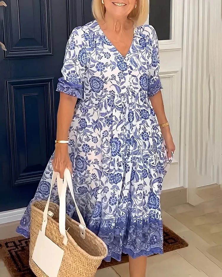 Maeva - Boho Maxikleid mit floralem