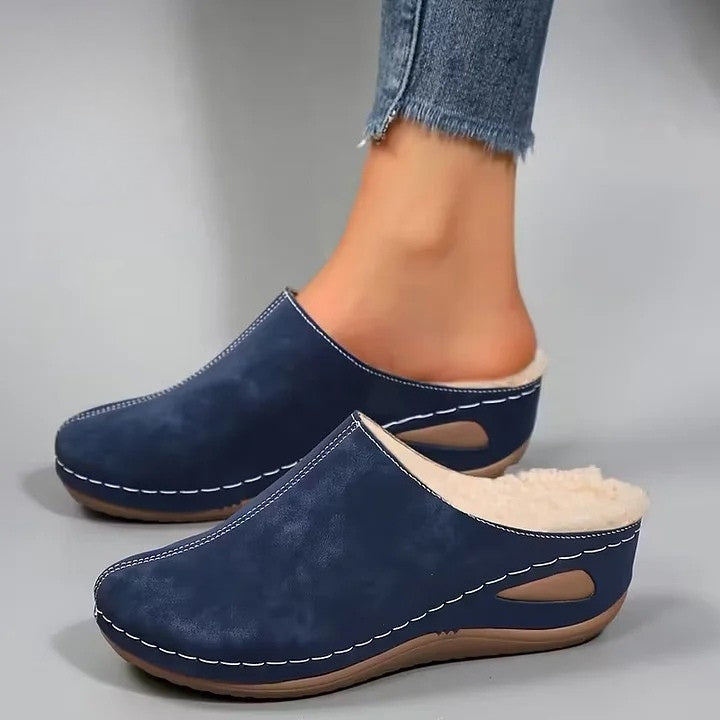 Martine - Gefütterte Slip-on-Schuhe aus Kunstfell