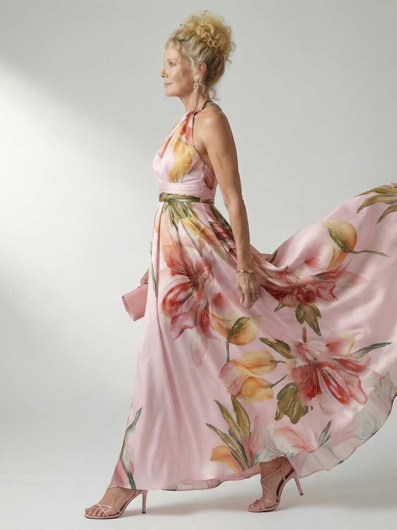 Amiel - Leichtes Florales Maxikleid