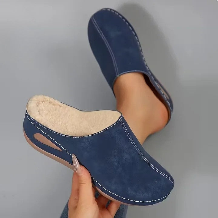 Martine - Gefütterte Slip-on-Schuhe aus Kunstfell
