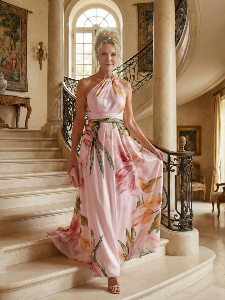 Amiel - Leichtes Florales Maxikleid