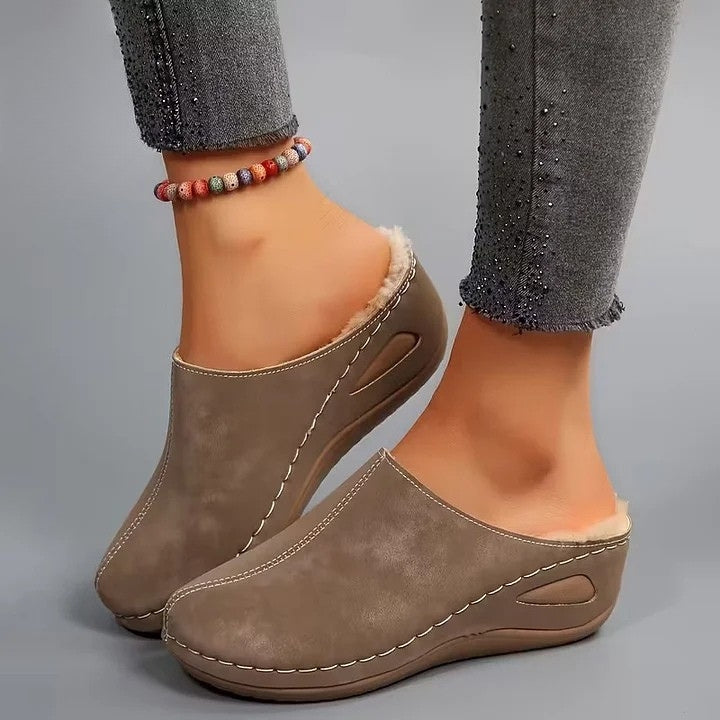 Martine - Gefütterte Slip-on-Schuhe aus Kunstfell