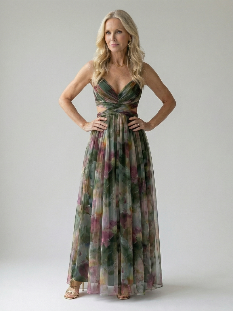 Isel - Weiches Wickel-Maxikleid