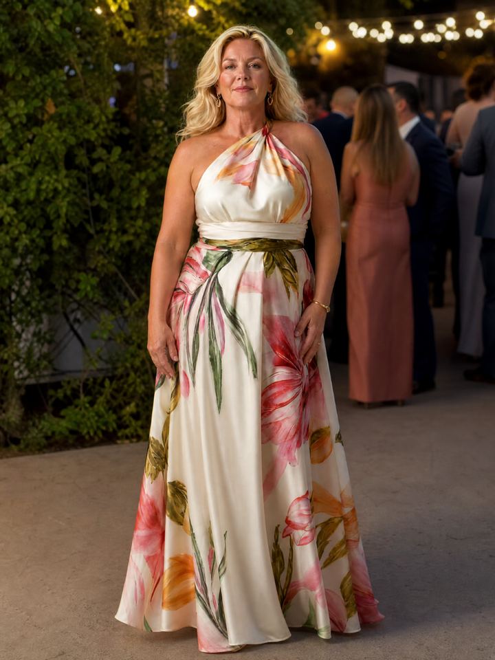 Amiel - Leichtes Florales Maxikleid