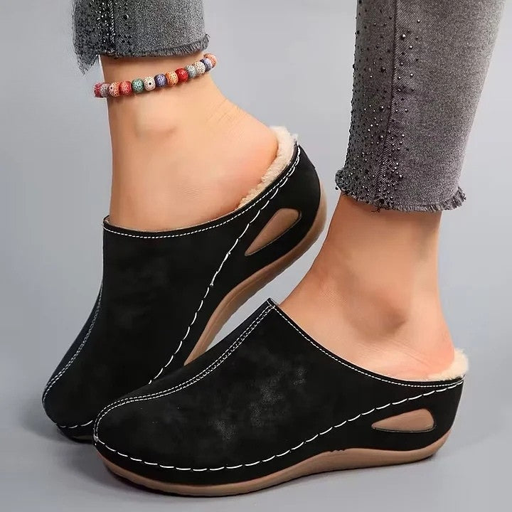 Martine - Gefütterte Slip-on-Schuhe aus Kunstfell
