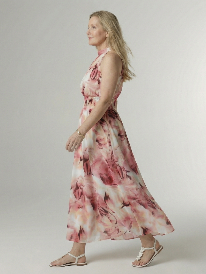 Sylin - Gerafftes Midikleid mit Halfter