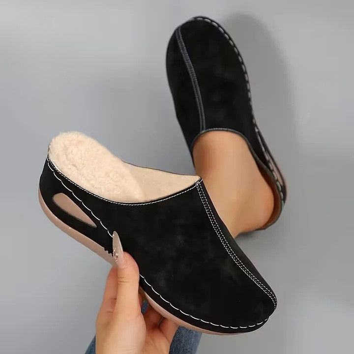Martine - Gefütterte Slip-on-Schuhe aus Kunstfell
