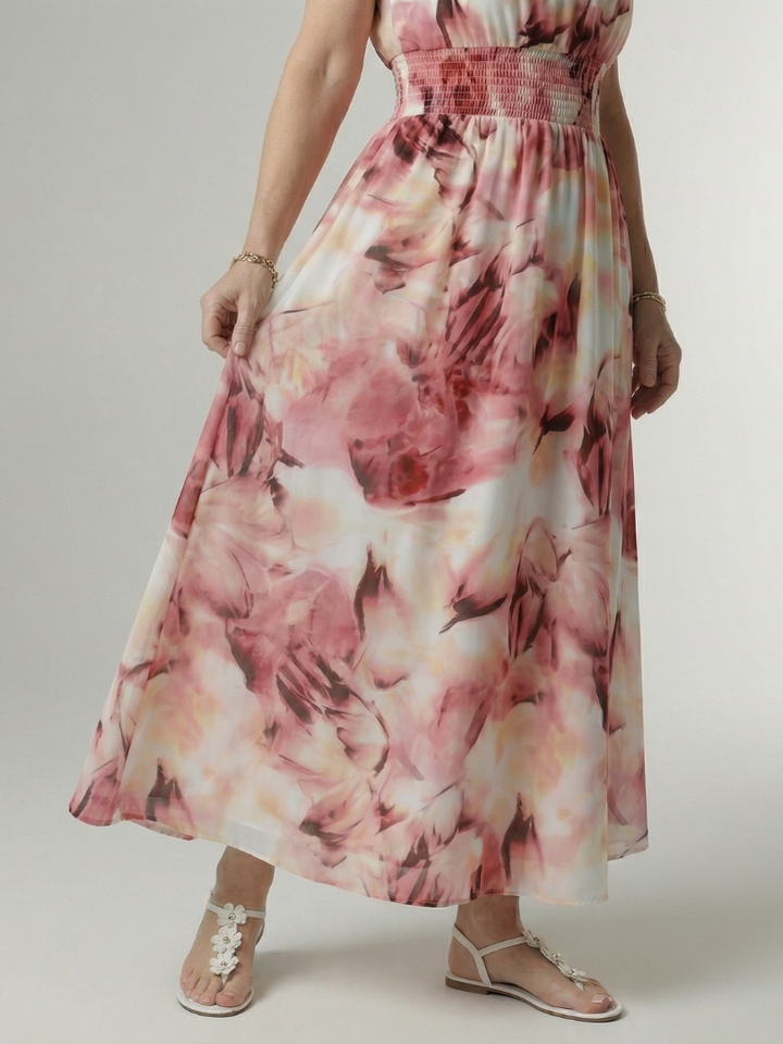 Sylin - Gerafftes Midikleid mit Halfter