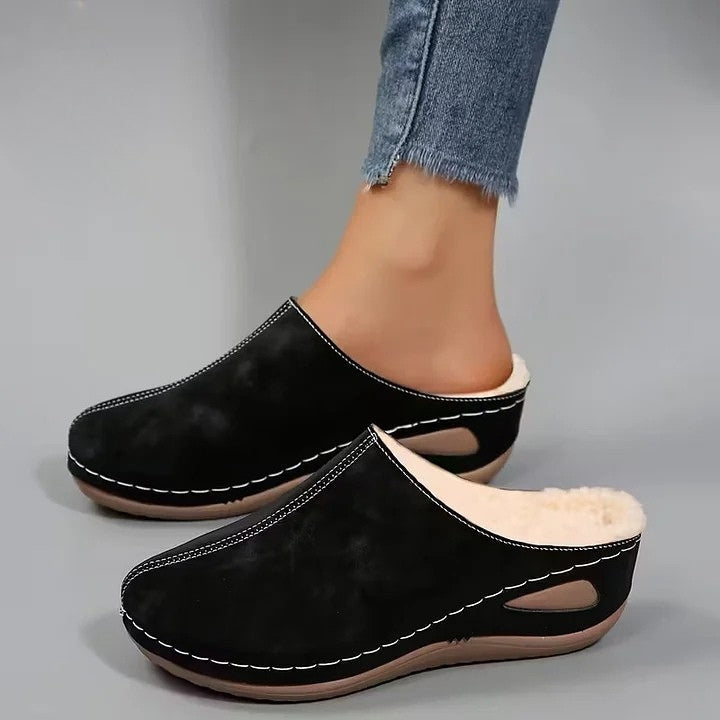 Martine - Gefütterte Slip-on-Schuhe aus Kunstfell