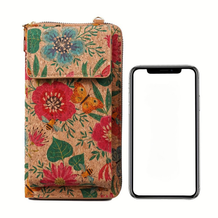 Lilla - Boho Blumen Umhängetasche
