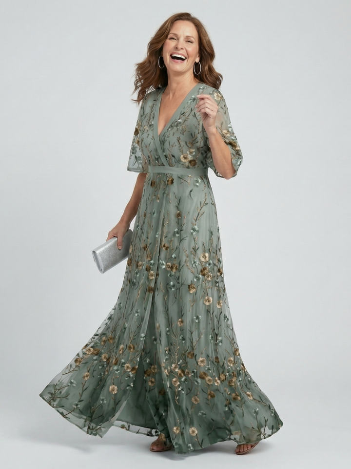 Selora - Halter Bloom Flow Maxikleid