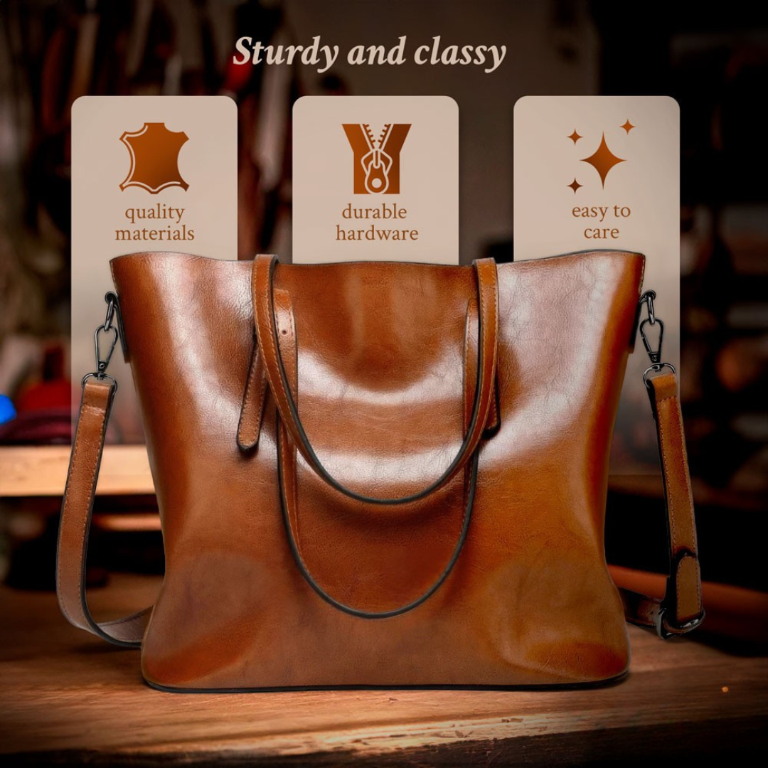 Jane - Zeitlose Vintage-Lederhandtasche