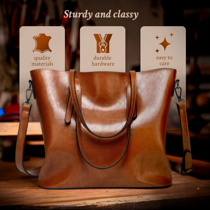 Jane - Zeitlose Vintage-Lederhandtasche