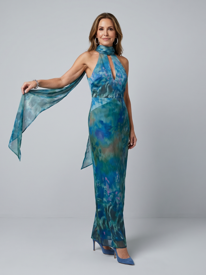 Juniper - Schlüsselloch Halter Ärmelloses Maxikleid