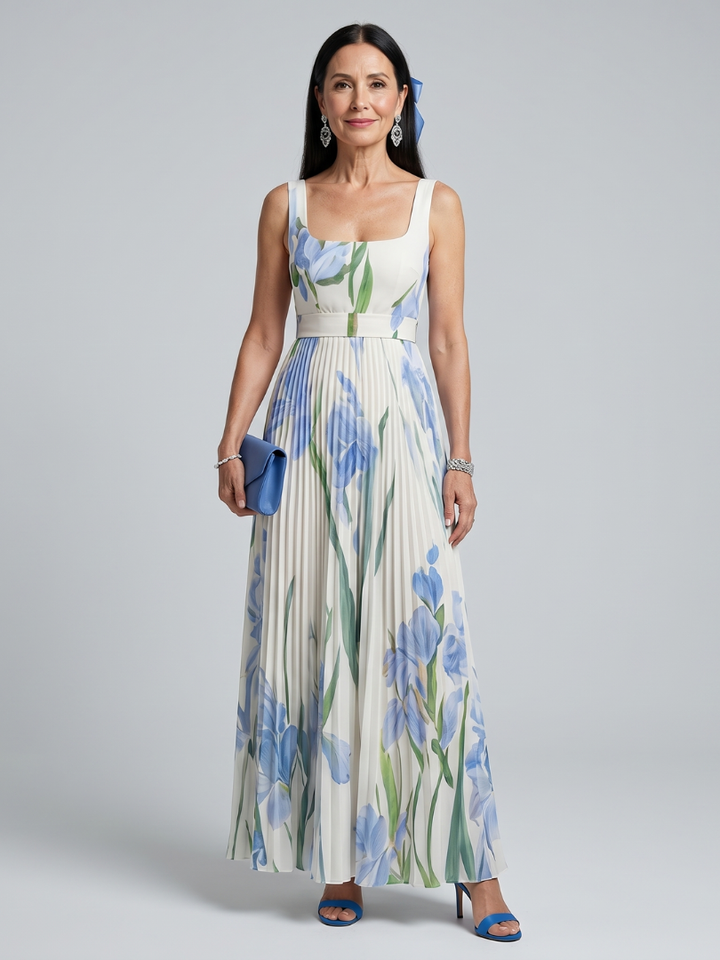 Ophelia - Ärmelloses Midikleid mit Blumenmuster