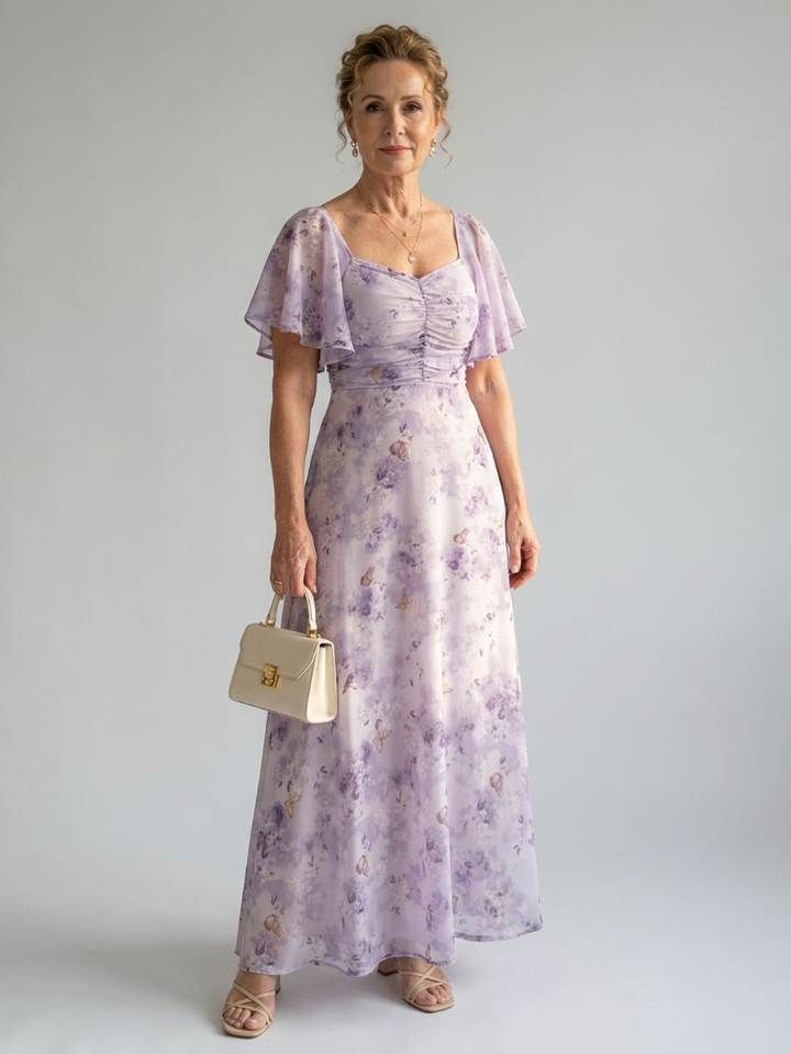 Vaelis - Midikleid mit Flatterärmeln