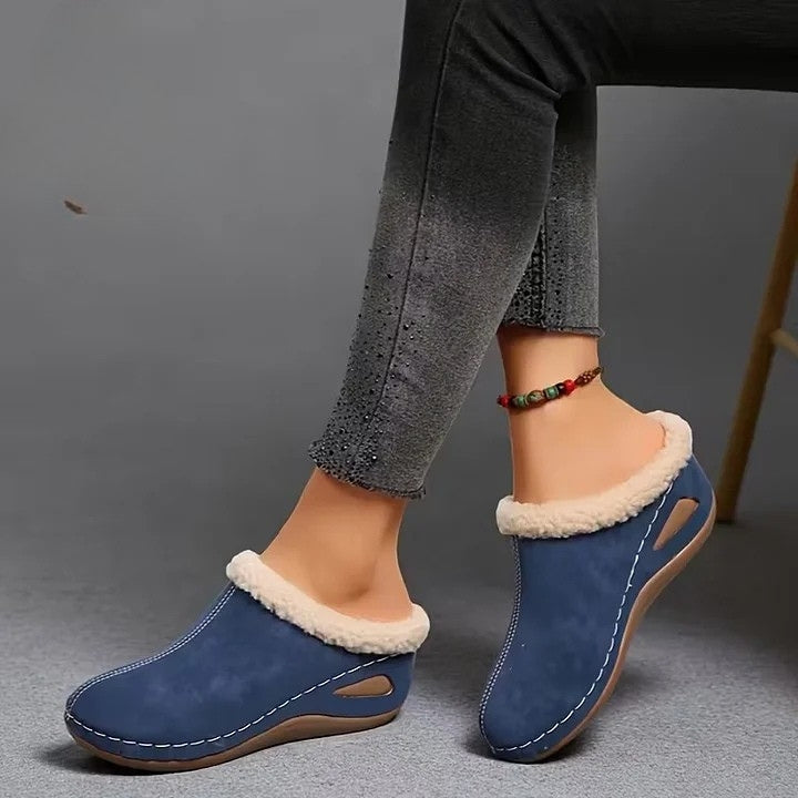 Martine - Gefütterte Slip-on-Schuhe aus Kunstfell