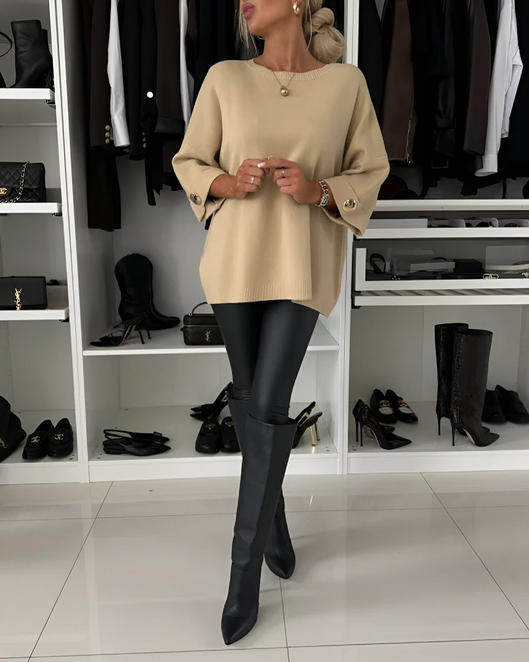 Lucía - Weicher Pullover mit Knopfdetails