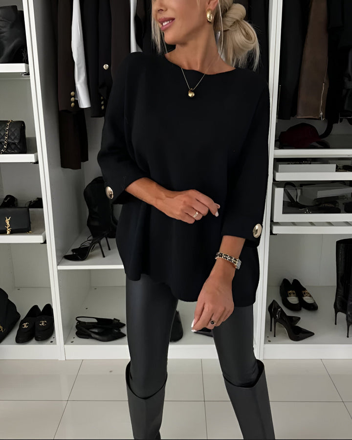Lucía - Weicher Pullover mit Knopfdetails