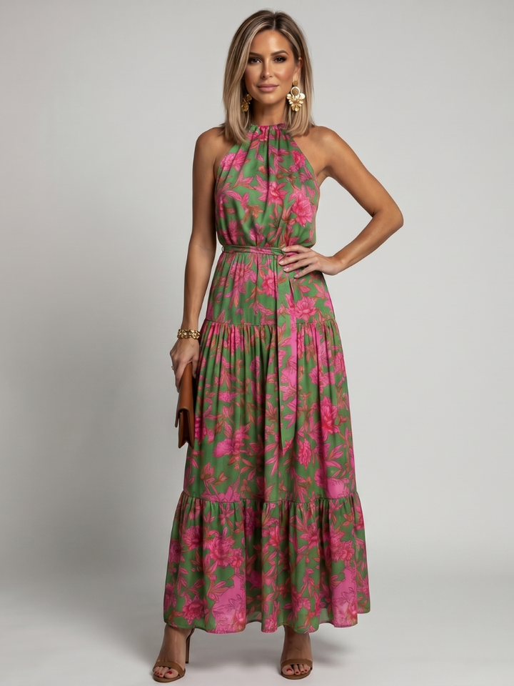Rowen - Drapiertes Midikleid mit Halter