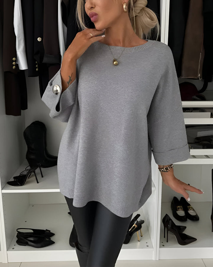 Lucía - Weicher Pullover mit Knopfdetails