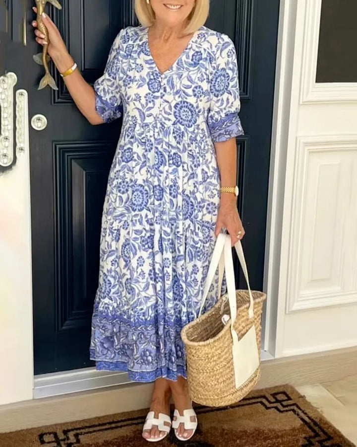 Maeva - Boho Maxikleid mit floralem
