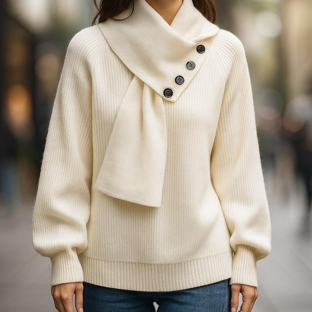 Ariane - Eleganter Strickpullover mit Schal-Kragen