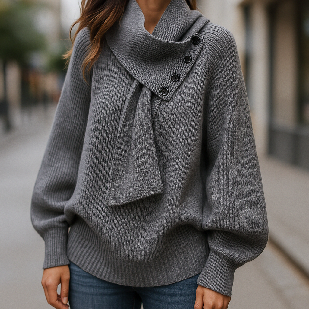 Ariane - Eleganter Strickpullover mit Schal-Kragen