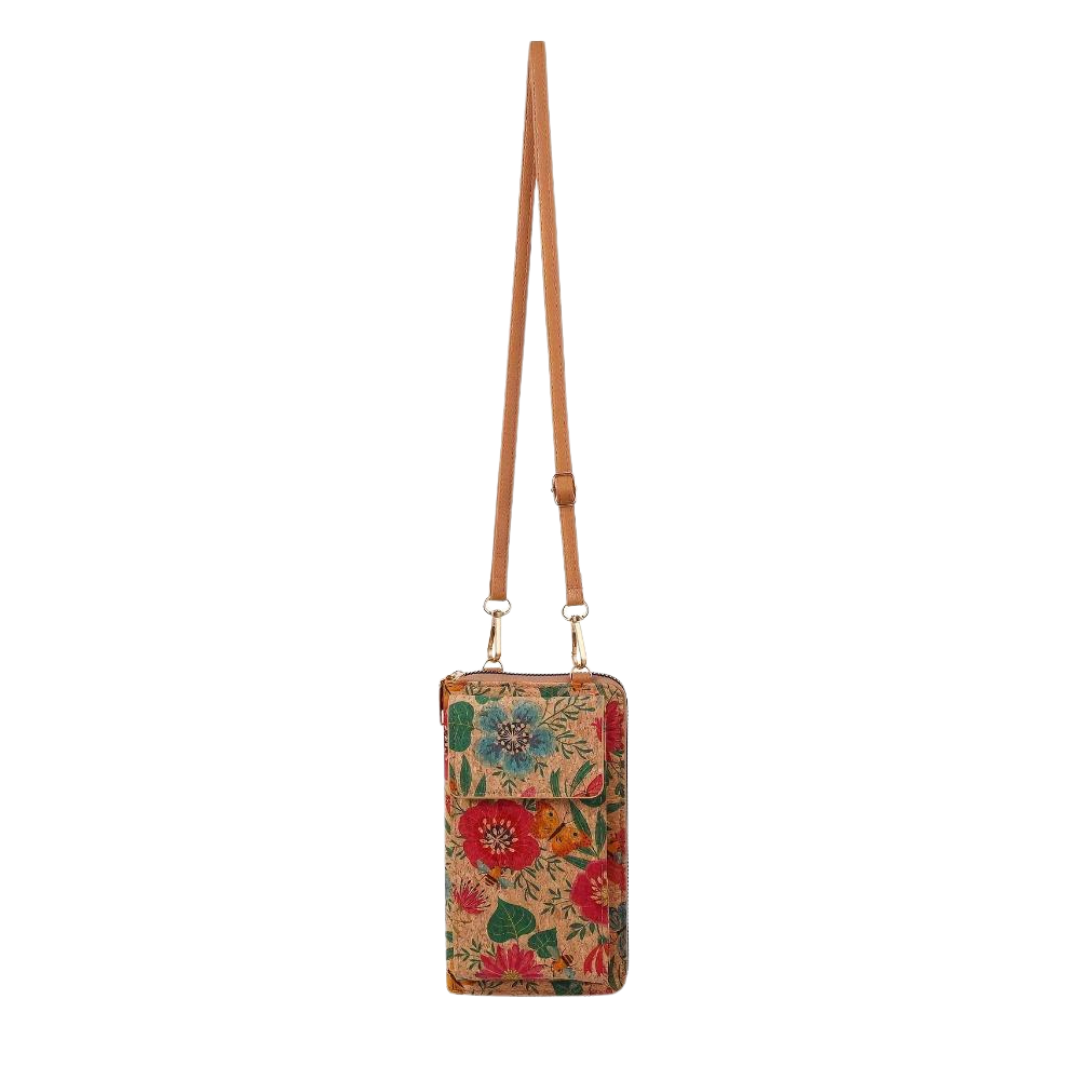 Lilla - Boho Blumen Umhängetasche