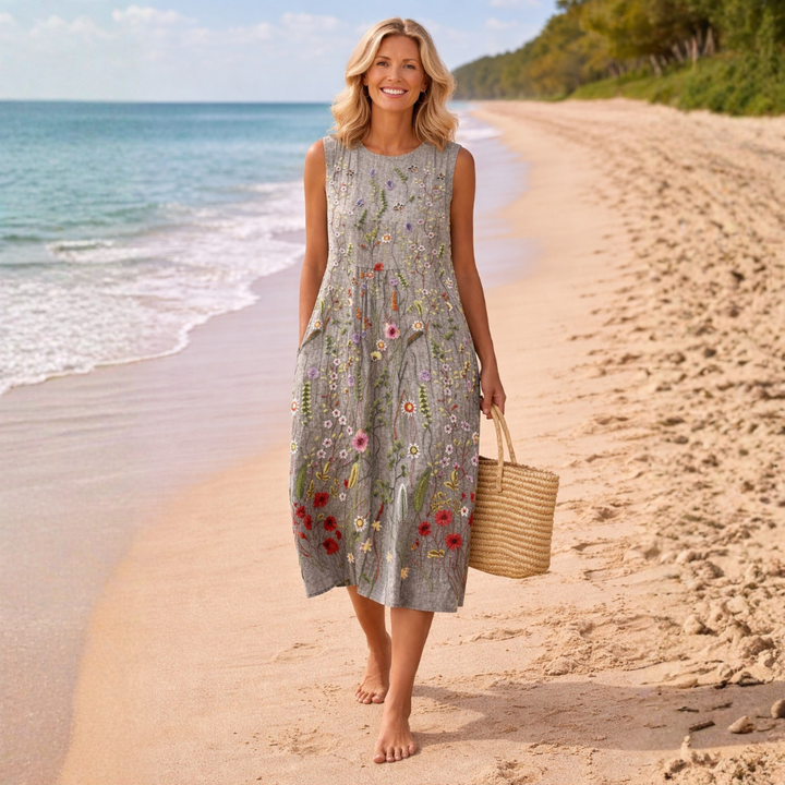 Cara - Wildflower Midikleid