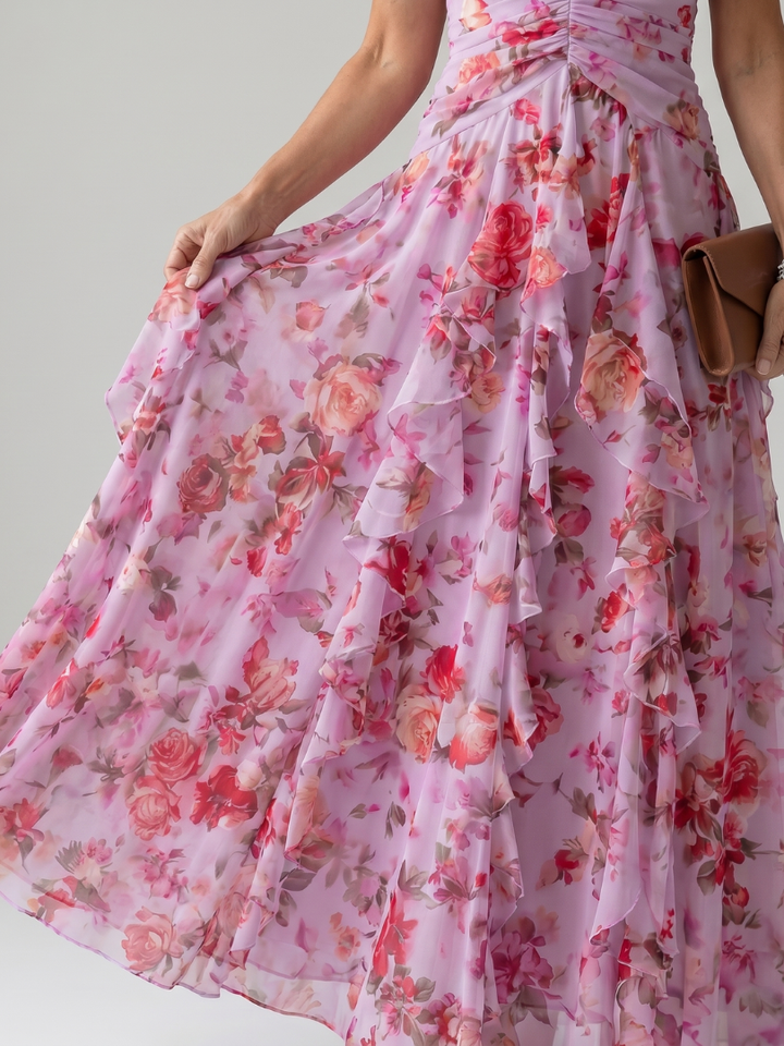 Nori - Neckholder gerüschtes Mieder Florales