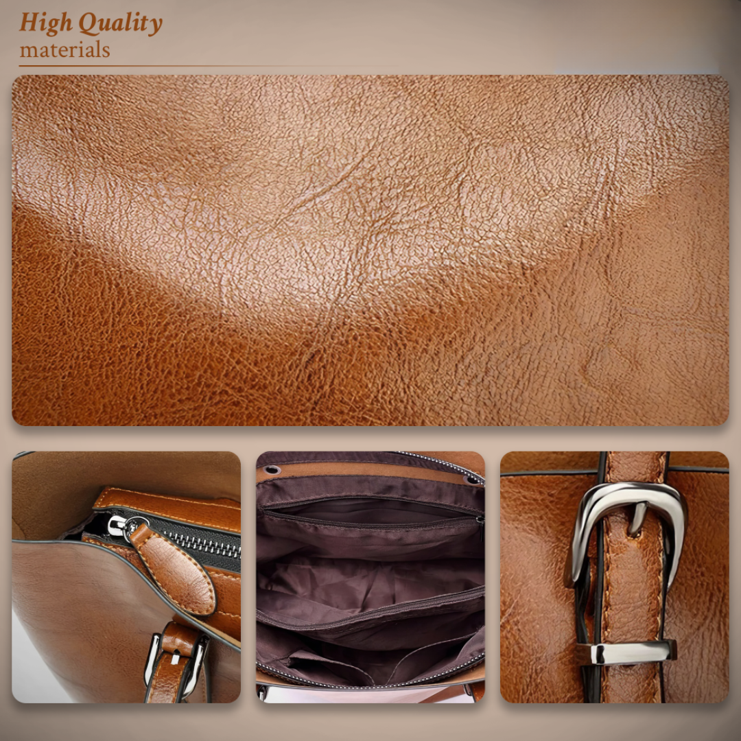 Jane - Zeitlose Vintage-Lederhandtasche