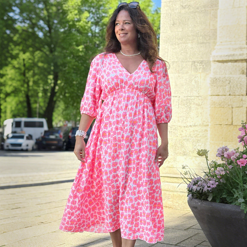 Sofie - Geblümtes Sommerkleid mit V-Ausschnitt